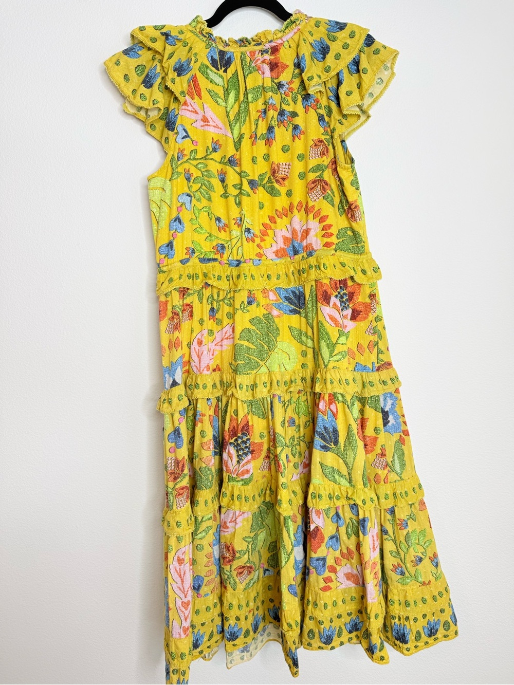 Farm Rio Yellow Summer Garden
Frill Midi Dress Sz Medium - Picture 11 of 16